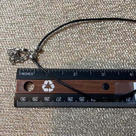 2 pc set Brighton necklace & earrings lot black onyx leather - Picture 5 of 8